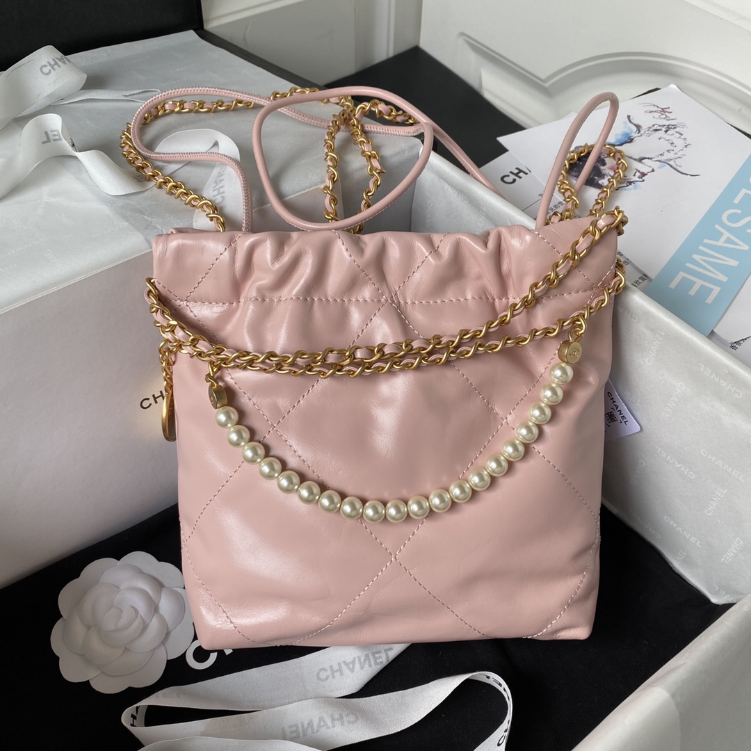 Calfskin 22 Mini Handbag Shoulder Bag AS3980 Pink